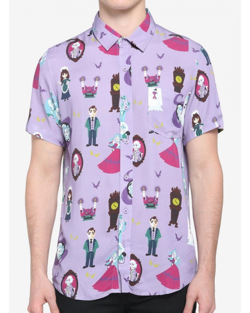 Our Universe Disney The Haunted Mansion Characters Woven Button-Up $17.96 Button-Up