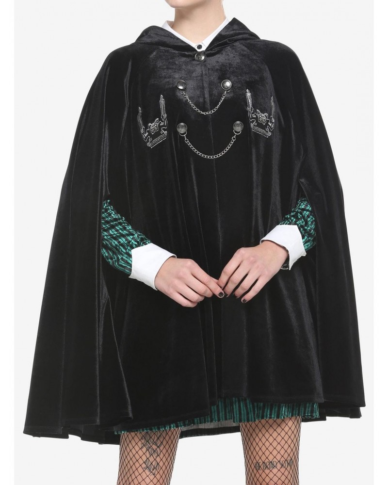 Her Universe Disney The Haunted Mansion Gargoyle Velvet Girls Hooded Cape $26.96 Capes