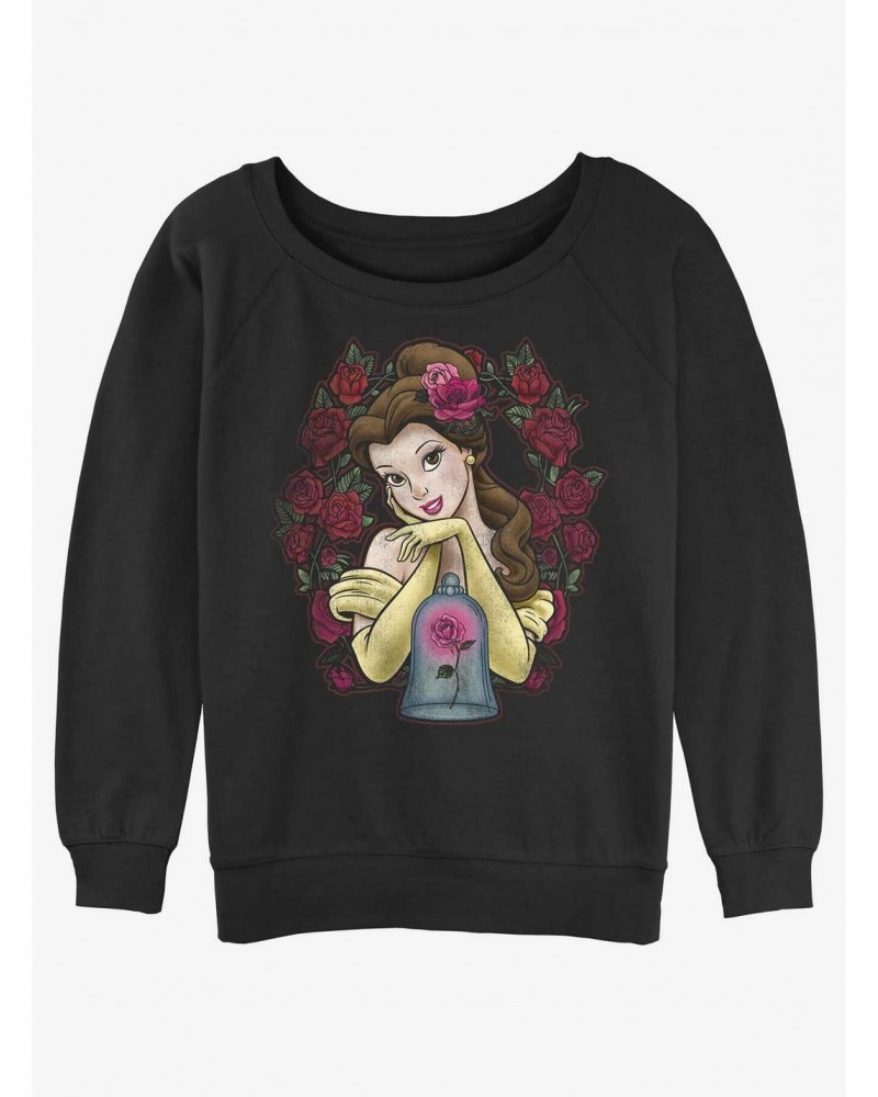 Disney Beauty and the Beast Rose Belle Girls Slouchy Sweatshirt $16.61 Sweatshirts