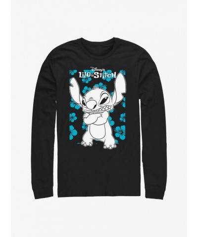 Disney Lilo & Stitch Grumpy Stitch Long Sleeve T-Shirt $12.83 T-Shirts