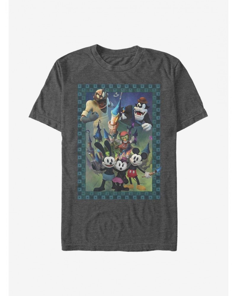Disney Epic Mickey Characters Group Poster Style T-Shirt $11.71 T-Shirts