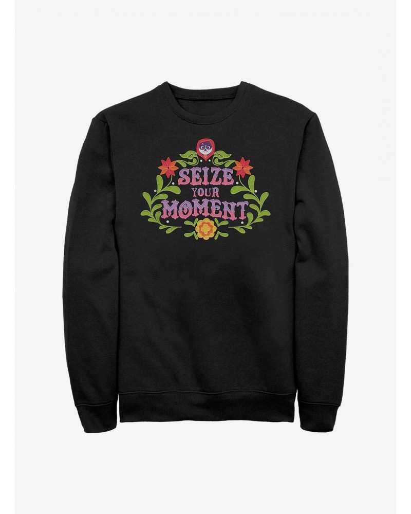 Disney Pixar Coco Seize Your Moment Emblem Crew Sweatshirt $12.18 Sweatshirts