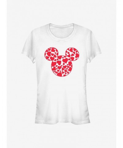 Disney Mickey Mouse Mickey Hearts Fill Girls T-Shirt $8.22 T-Shirts