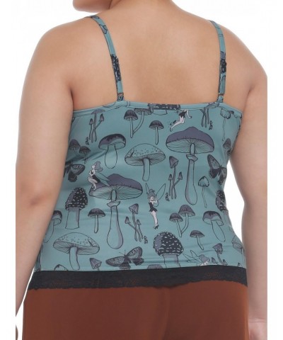 Disney Peter Pan Tinker Bell Mushroom Lace-Up Girls Cami Plus Size $11.87 Cami