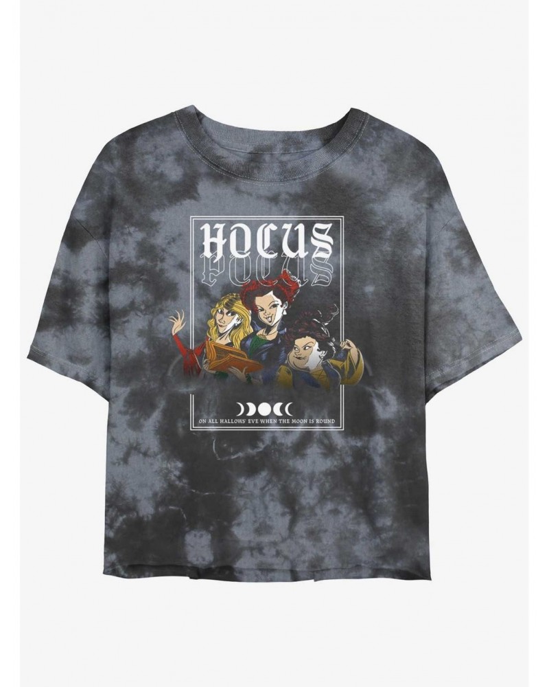 Disney Hocus Pocus The Sanderson Sisters Tie-Dye Girls Crop T-Shirt $14.16 T-Shirts