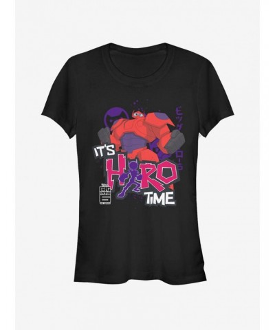 Disney Big Hero 6 Hero Time Baymax Girls T-Shirt $9.46 T-Shirts