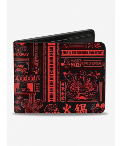 Disney Mickey Mouse Tasting China Collage Bi-fold Wallet $7.94 Wallets