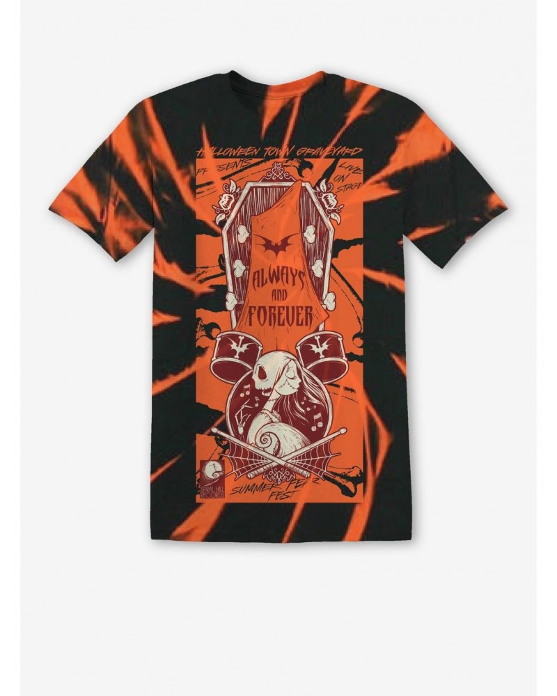 The Nightmare Before Christmas Band Tie-Dye Boyfriend Fit Girls T-Shirt $12.11 T-Shirts