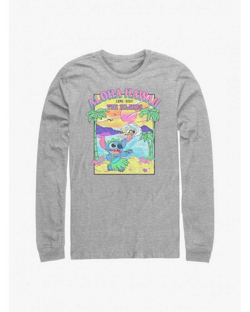 Disney Lilo & Stitch Visit The Islands Long Sleeve T-Shirt $11.84 T-Shirts