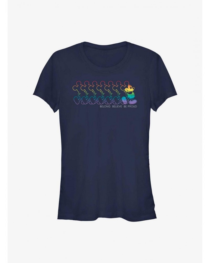 Disney Mickey Mouse Mickey Outline Pride T-Shirt $10.21 T-Shirts