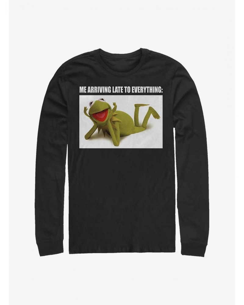 Disney The Muppets Late Kermit Long Sleeve T-Shirt $16.12 T-Shirts