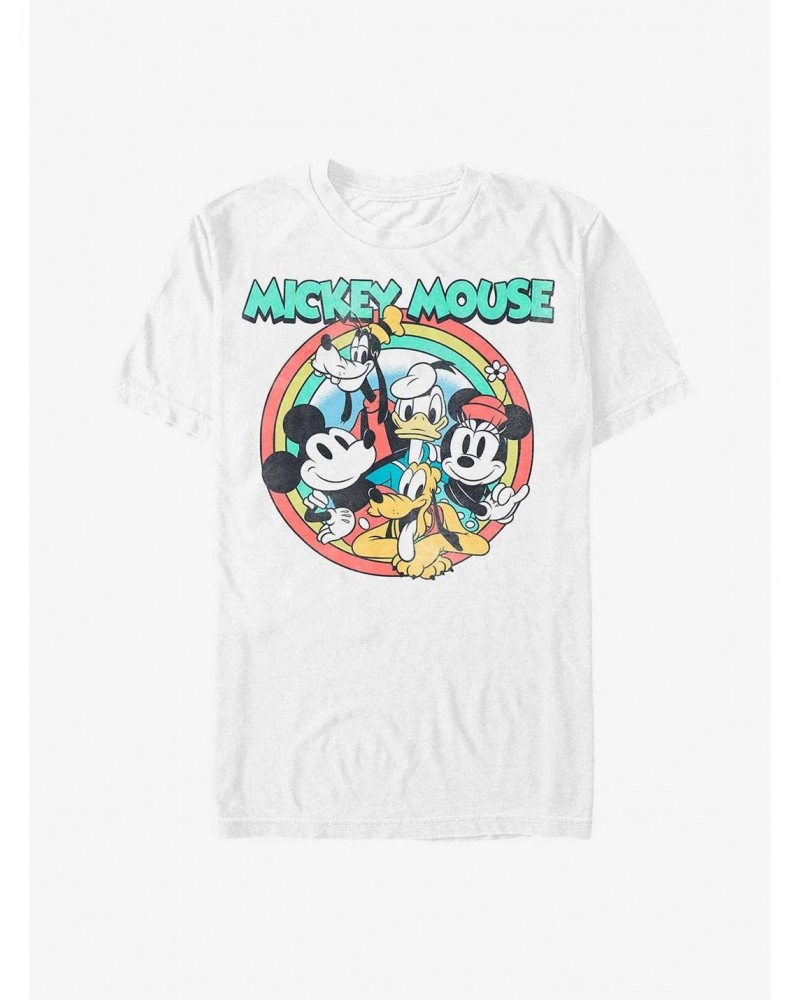 Disney Mickey Mouse Vintage Group Pose Extra Soft T-Shirt $14.65 T-Shirts