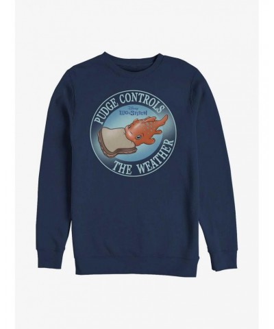 Disney Lilo & Stitch Pudge Controls The Weather Crew Sweatshirt $13.65 Sweatshirts