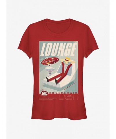 Disney Pixar Wall-E Lounge Hoverchair Poster Girls T-Shirt $12.20 T-Shirts