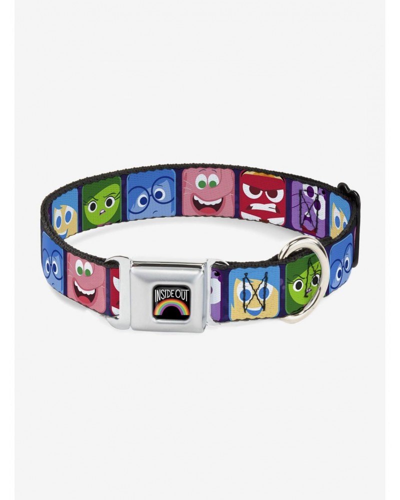 Disney Pixar Inside Out 6 Character Expression Seatbelt Buckle Pet Collar $8.72 Pet Collars