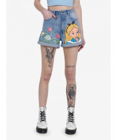 Disney Alice In Wonderland Flowers Mom Shorts $20.21 Shorts