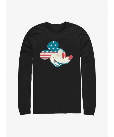 Disney Mickey Mouse Americana Flag Fill Long-Sleeve T-Shirt $15.13 T-Shirts