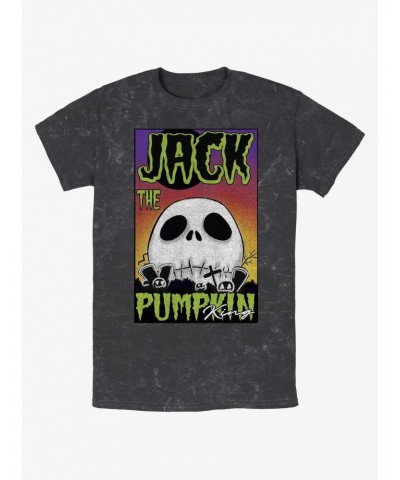Disney The Nightmare Before Christmas Jack The Pumpkin King Skull Poster Mineral Wash T-Shirt $9.07 T-Shirts