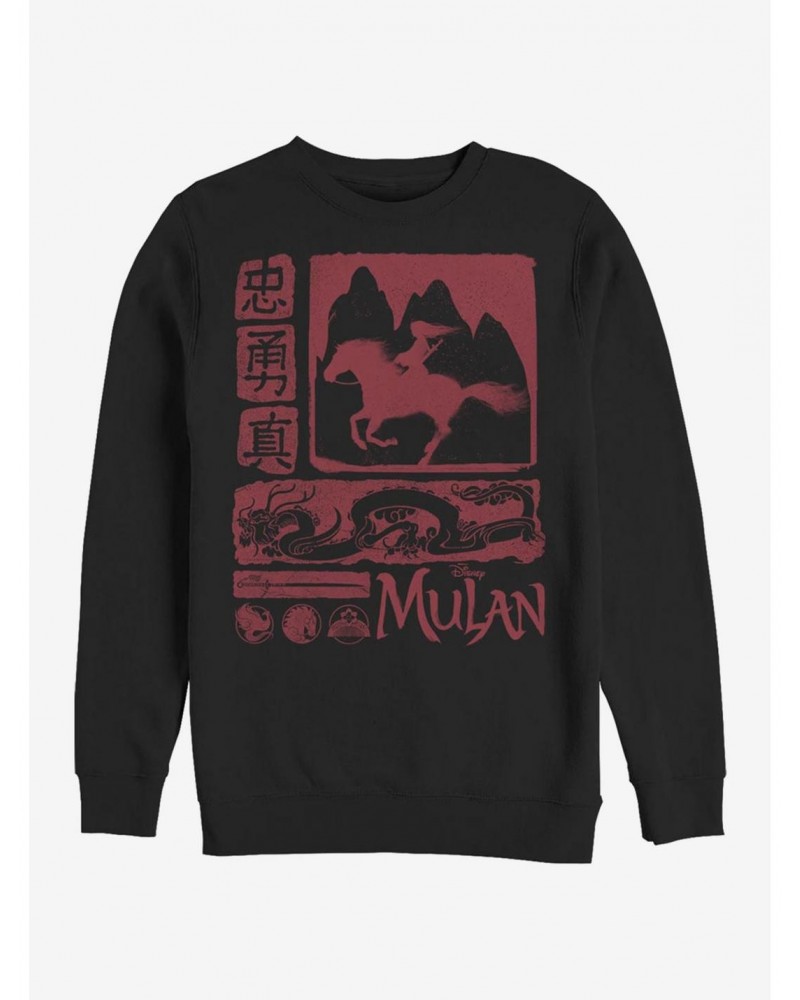 Disney Mulan Mulan Block Crew Sweatshirt $14.02 Sweatshirts