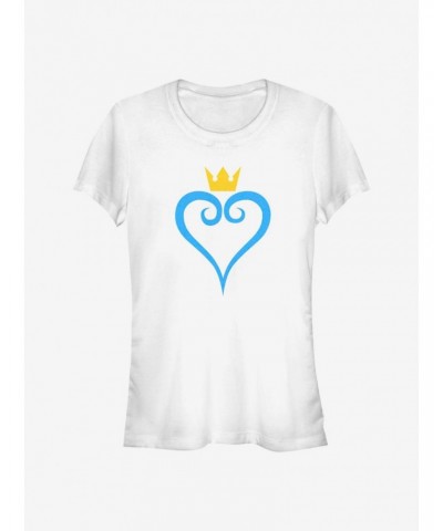 Disney Kingdom Hearts Heart And Crown Girls T-Shirt $9.46 T-Shirts