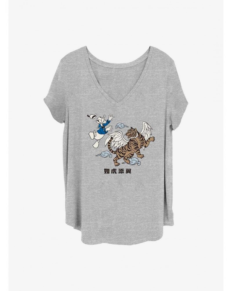 Disney Donald Duck Donald Tiger Girls T-Shirt Plus Size $12.14 T-Shirts