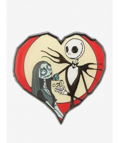 Loungefly The Nightmare Before Christmas Jack & Sally Heart Enamel Pin $4.75 Pins