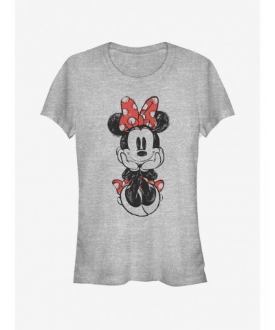 Disney Mickey Mouse Sitting Minnie Sketch Girls T-Shirt $8.96 T-Shirts