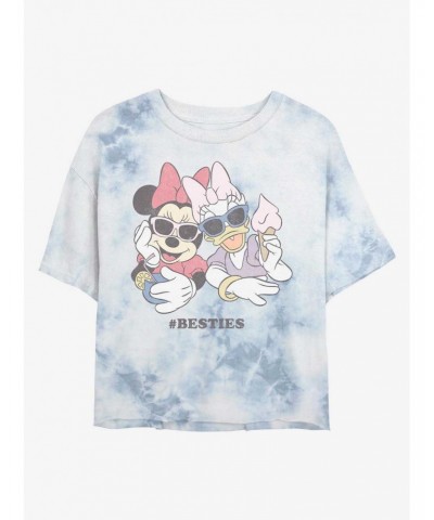 Disney Minnie Mouse Besties Minnie and Daisy Tie-Dye Girls Crop T-Shirt $13.29 T-Shirts