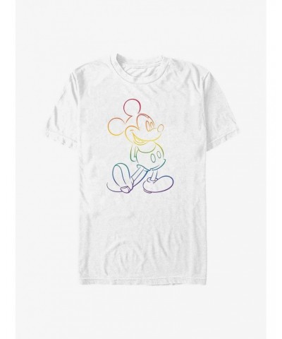 Disney Mickey Mouse Rainbow Outline Big & Tall T-Shirt $14.95 T-Shirts
