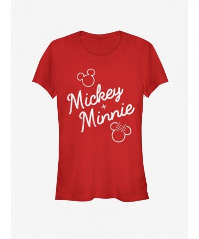 Disney Mickey Mouse And Minnie Mouse Signed Together Girls T-Shirt $12.45 T-Shirts