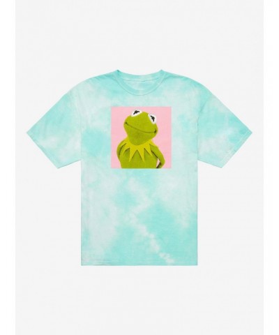 The Muppets Kermit Tie-Dye Boyfriend Fit Girls T-Shirt $11.30 T-Shirts