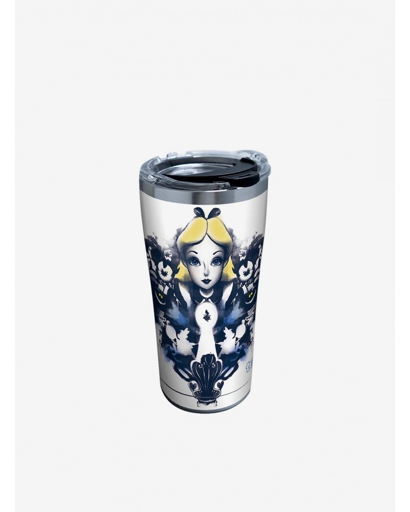 Disney Alice In Wonderland Curiouser 20oz Stainless Steel Tumbler With Lid $15.71 Tumblers