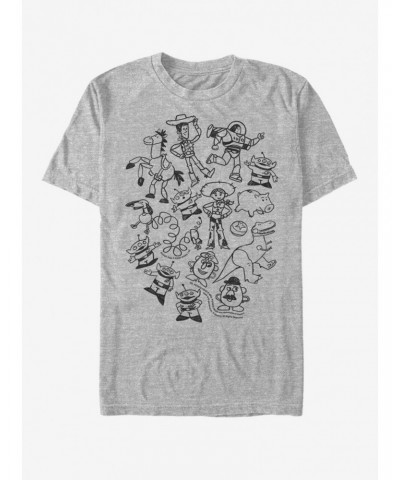 Disney Pixar Toy Story Group Doodle T-Shirt $7.47 T-Shirts
