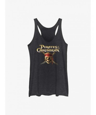 Disney Pirates of the Caribbean Skull Cross Logo Girls Tank $11.66 Tanks