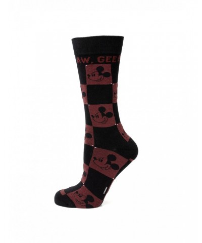 Disney Mickey Mouse Aw Gee Black & Red Socks $6.97 Socks