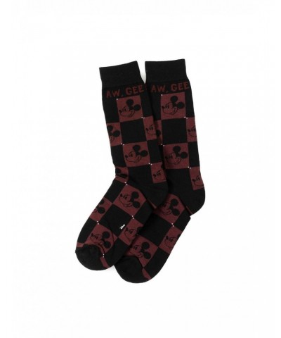 Disney Mickey Mouse Aw Gee Black & Red Socks $6.97 Socks