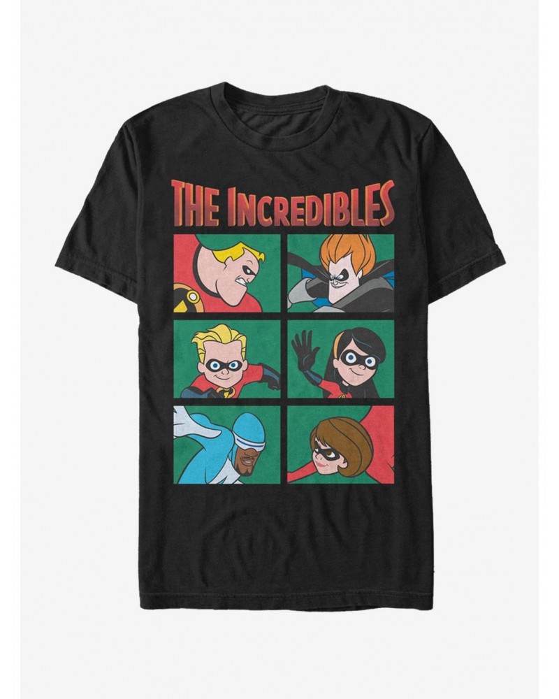 Disney Pixar The Incredibles Character Panels T-Shirt $11.47 T-Shirts