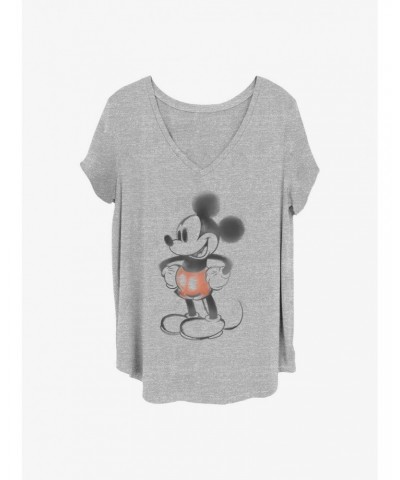 Disney Mickey Mouse Mickey Watery Girls T-Shirt Plus Size $14.45 T-Shirts