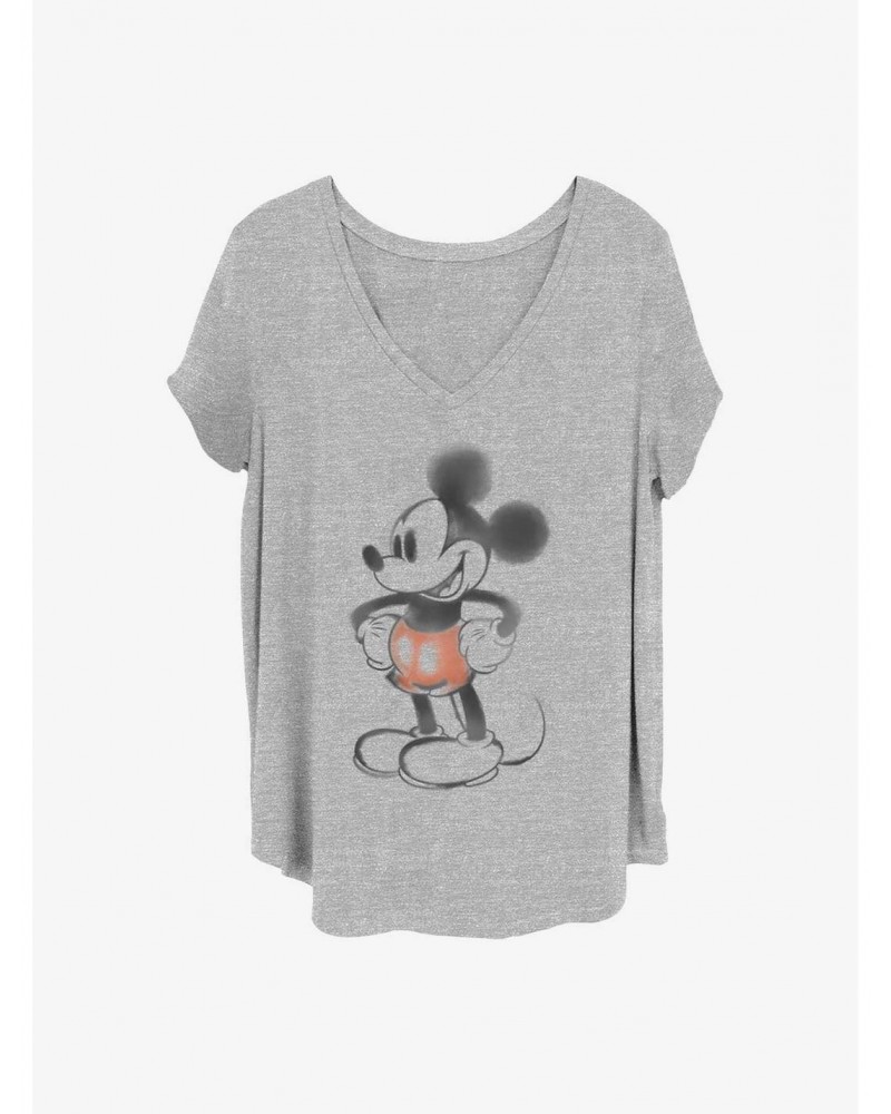 Disney Mickey Mouse Mickey Watery Girls T-Shirt Plus Size $14.45 T-Shirts