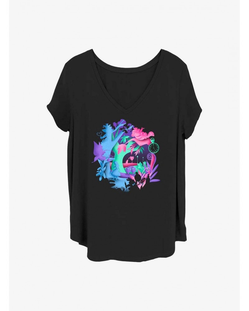 Disney Alice In Wonderland Chaos Wonderland Girls T-Shirt Plus Size $11.56 T-Shirts