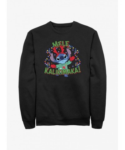 Disney Lilo & Stitch Mele Kalikimaka Merry Christmas in Hawaiian Sweatshirt $18.45 Sweatshirts