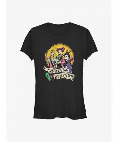 Disney Hocus Pocus Sanderson Sisters Badge Girls T-Shirt $7.47 T-Shirts