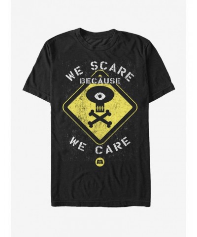 Monsters Inc. We Scare Because We Care Sign T-Shirt $8.84 T-Shirts