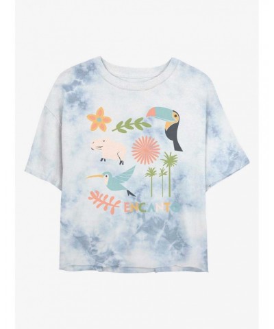 Disney Encanto Animals Tie-Dye Girls Crop T-Shirt $11.56 T-Shirts