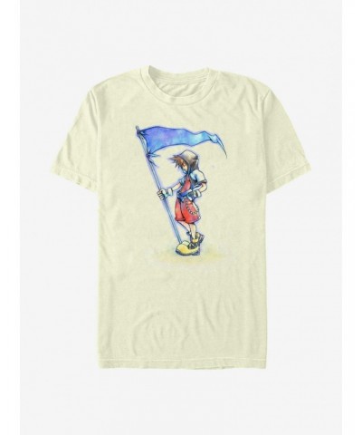 Disney Kingdom Hearts Sora With Flag T-Shirt $7.89 T-Shirts