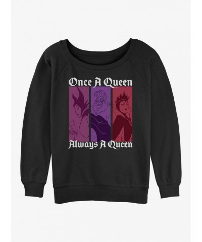 Disney Villains Always A Queen Girls Slouchy Sweatshirt $18.08 Sweatshirts