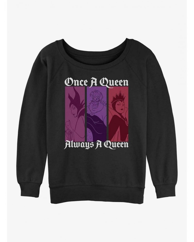 Disney Villains Always A Queen Girls Slouchy Sweatshirt $18.08 Sweatshirts