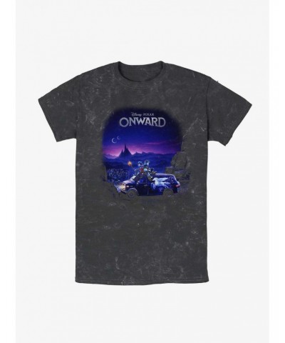 Disney Pixar Onward Poster Mineral Wash T-Shirt $8.03 T-Shirts