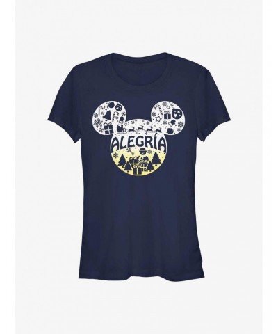Disney Mickey Mouse Alegria Joy in Spanish Ears Girls T-Shirt $11.45 T-Shirts