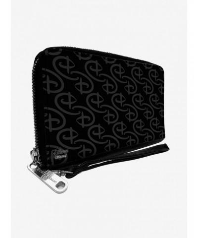 Disney Signature D Monogram Black Zip Around Wallet $14.21 Wallets